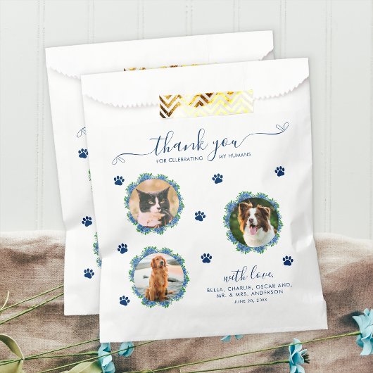 Hydrangea 3 Foto Aangepaste Trouwcadeau Hond Treat Bedankzakje