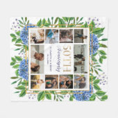 Hydrangea 50ste Jubileum Custom Photo Collage Fleece Deken (Voorkant (Horizontaal))