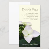 Hydrangea 6 Aangepast sympathie Dank u wel Bedankkaart (Voorkant / Achterkant)