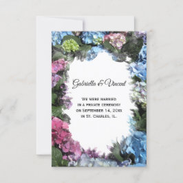 Hydrangea Aankondiging van huwelijk Lijst van de v