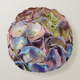 Hydrangea Accent Pillow Rond Kussen