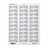 Hydrangea adreslabel etiket (Full Sheet)