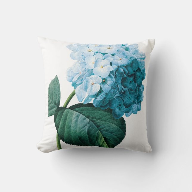 Hydrangea afbeelding dubbele bloem kussen (Voorkant)
