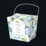 Hydrangea Afdrukfeest Vertraging Box Bedankdoosjes<br><div class="desc">Party gunst box wordt getoond met een hydrangea bloemenprint. Pas dit item aan en wijzig de voorbeeldtekst in de jouwe. Tip: Voeg gewoon je geweldige lekkernijen toe en voeg wat feestelijk lint toe. Afbeelding met vergunning</div>