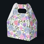 Hydrangea Afdrukfeest Vertraging Box Bedankdoosjes<br><div class="desc">Feestvoordeeldoos is afgebeeld met een hortensia bloemenprint. Pas dit object aan of koop het object zoals het is. Tip: voeg gewoon je geweldige traktaties toe en voeg wat feestelijk lint toe.</div>