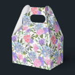 Hydrangea Afdrukfeest Vertraging Box Bedankdoosjes<br><div class="desc">Feestvoordeeldoos is afgebeeld met een hortensia bloemenprint. Pas dit object aan of koop het object zoals het is. Tip: voeg gewoon je geweldige traktaties toe en voeg wat feestelijk lint toe.</div>
