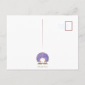 Hydrangea and Mochi Rainy Day Postcard by Amy C Briefkaart (Achterkant)