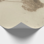 Hydrangea Antiek Sepia Rustic Floral Cadeaupapier (Hoek)