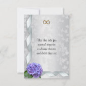 Hydrangea antwoordkaart RSVP kaartje (Achterkant)