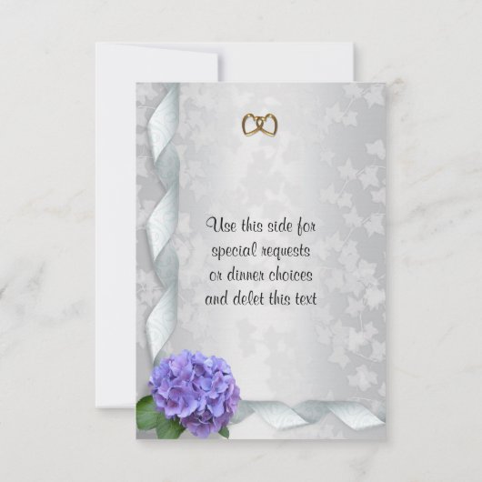 Hydrangea antwoordkaart RSVP kaartje (Achterkant)