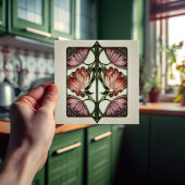 Hydrangea Art Deco Bloemenwand Decor Art Nouveau Tegeltje