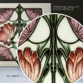 Hydrangea Art Deco Bloemenwand Decor Art Nouveau Tegeltje