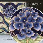 Hydrangea Art Deco Bloemenwand Decor Art Nouveau Tegeltje