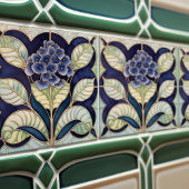 Hydrangea Art Deco Bloemenwand Decor Art Nouveau Tegeltje