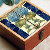 Hydrangea Art Deco Bloemenwand Decor Art Nouveau Tegeltje