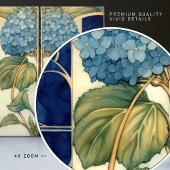 Hydrangea Art Deco Bloemenwand Decor Art Nouveau Tegeltje