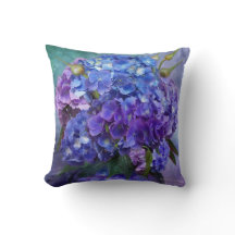 Hydrangea Art Designer Pillow