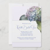 Hydrangea Art Pastels Bruiloft Uitnodiging (Voorkant)