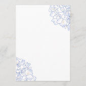 Hydrangea Art White Wedding Programme Paper Programmakaart (Achterkant)