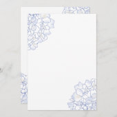 Hydrangea Art White Wedding Programme Paper Programmakaart (Voorkant / Achterkant)