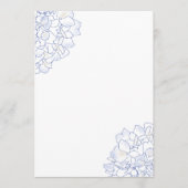 Hydrangea Art White Wedding Programme Paper Programmakaart (Voorkant)