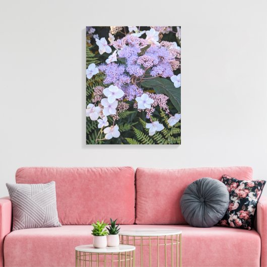 Hydrangea Aspera Bloemen Bloemen Canvas Afdruk (Insitu (Woonkamer))