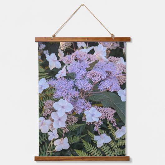 Hydrangea Aspera Bloemen Bloemen Hangend Wandkleed (Voorkant)