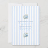 Hydrangea Baby shower Boy Invitation Kaart (Achterkant)