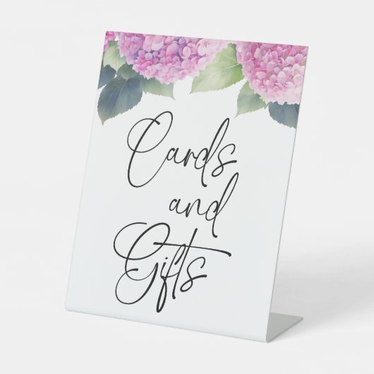Hydrangea Baby shower Kaarten Geschenken Reclamebord Met Voetstuk (Voorkant)
