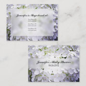 Hydrangea Baby shower Registry Kaarten (Voorkant / Achterkant)