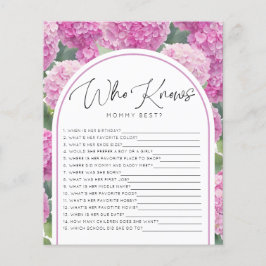 Hydrangea Baby shower Wie kent mama spelletjes