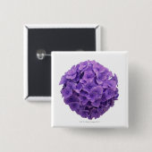 Hydrangea Ball Close-up Vierkante Button 5,1 Cm (Voorkant /achterkant)