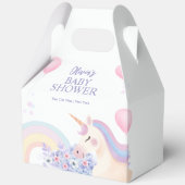 Hydrangea Balloon Rainbow Unicorn Baby shower Bedankdoosjes (Voorkant)