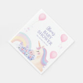 Hydrangea Balloon Rainbow Unicorn Baby shower Servet (Hoek)