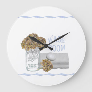 Hydrangea Bathroom Wall Clock Grote Klok