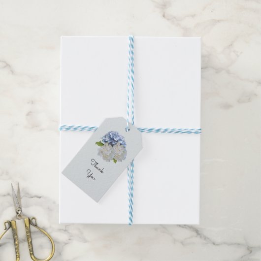 Hydrangea Bedankings Cadeautags Cadeaulabel (Met Touw)