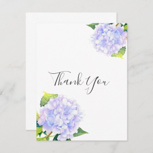 Hydrangea Bedankkaart (Voorkant / Achterkant)