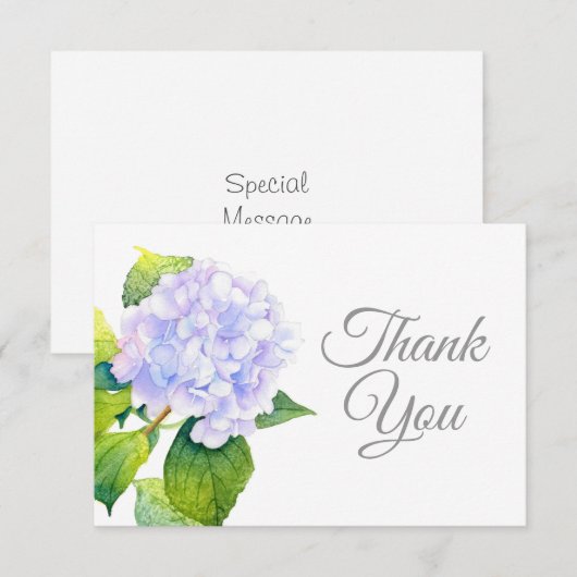Hydrangea Bedankkaart (Voorkant / Achterkant)