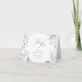 Hydrangea bedankkaart | Blue Floral Bridal Show (Voorkant)