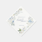 Hydrangea bedankkaart | Blue Floral Bridal Show Servet (Hoek)