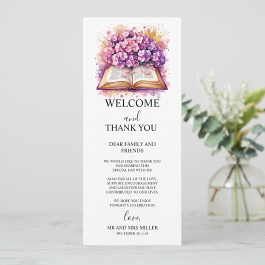Hydrangea Bedankt Card voor Desk Notes Feestdagenkaart (Staand voorkant)