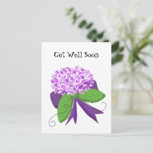 Hydrangea Beterschap Briefkaart (Staand voorkant)