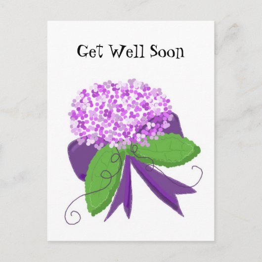 Hydrangea Beterschap Briefkaart (Voorkant)