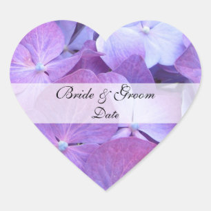 Hydrangea Bewaar de datum Bruiloft Stickers