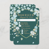 Hydrangea bij maanlicht RSVP-kaarten RSVP Kaartje (Voorkant / Achterkant)