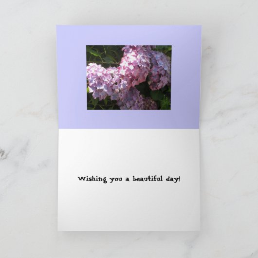 Hydrangea Birthday Greeting Kaart (Binnen)