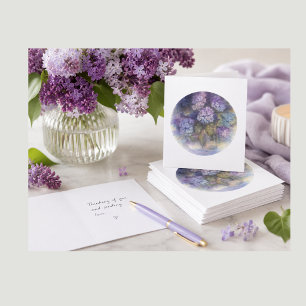 Hydrangea Blank Card   Elegante Bloemige Notitie Kaart