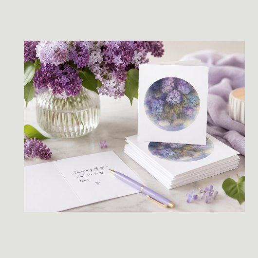 Hydrangea Blank Card | Elegante Bloemige Notitie Kaart