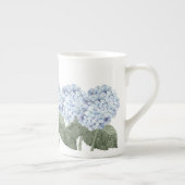 Hydrangea Blauwe Bloem Bone China Theekop Porselein Kop (Rechts)