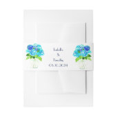 Hydrangea Blauwe Bloemen Bloemen Bloemen Elegante  Uitnodigingen Wikkel (Voorkant Voorbeeld)